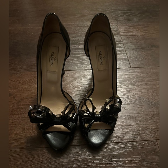 Valentino Rockstud Open Toe Pumps - Picture 2 of 5